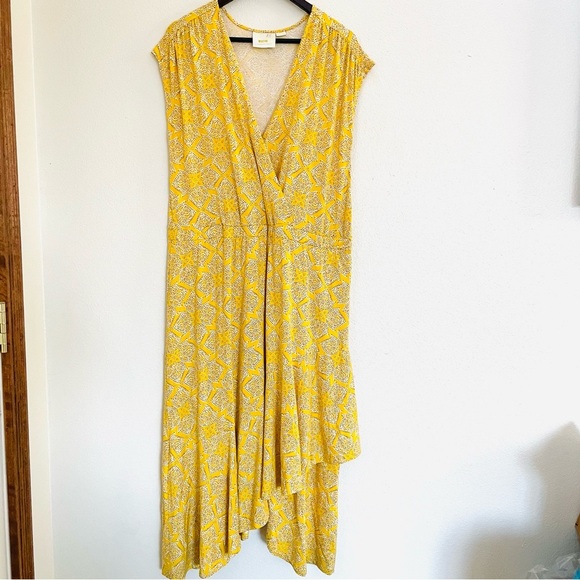 ANTHROPOLOGIE Maeve Fete Floral Asymmetric Midi Dress SIZE M - Picture 13 of 16